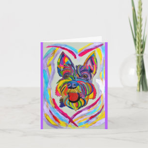 Schnauzer blank greeting card