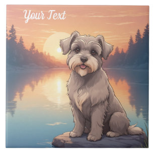 Schnauzer by Lake Tile