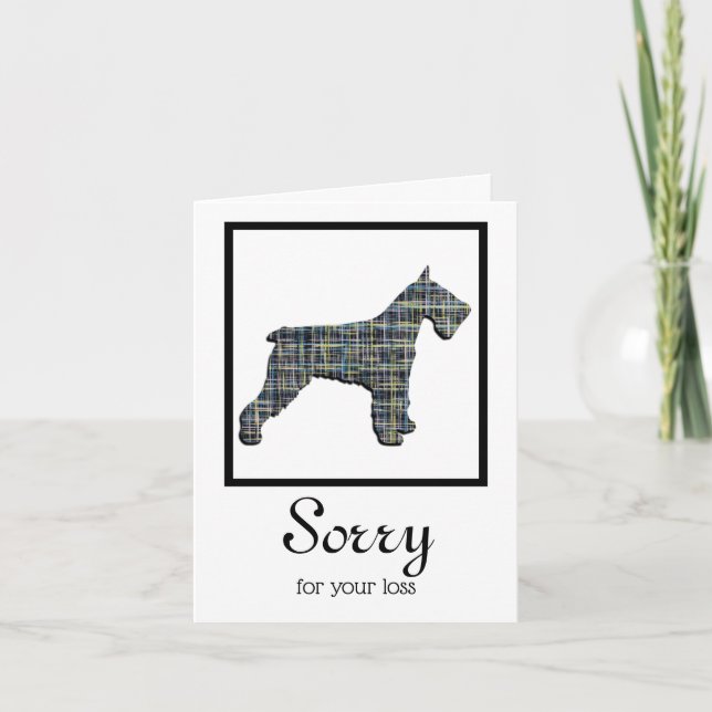 Schnauzer Chien Silhouette Pet Carte de Sympathie (Devant)