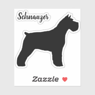 Schnauzer Chien Silhouette Vinyl Sticker