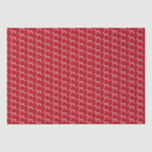 Schnauzer Christmas Dog Cute Silhouette Red Tissue Paper