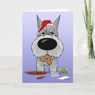Schnauzer Christmas Holiday Card