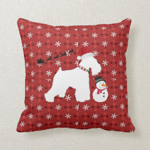 Schnauzer Christmas Pillow
