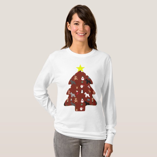 Schnauzer Christmas Shirt (Front Full)