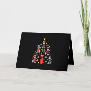 Schnauzer Christmas Tree Ornament Funny Pet Dog Holiday Card