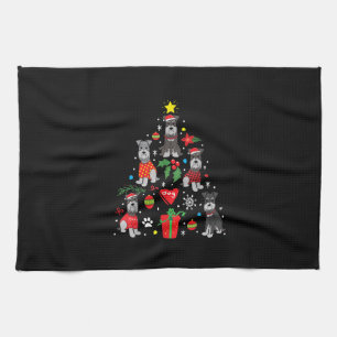 Schnauzer Christmas Tree Ornament Funny Pet Dog Kitchen Towel