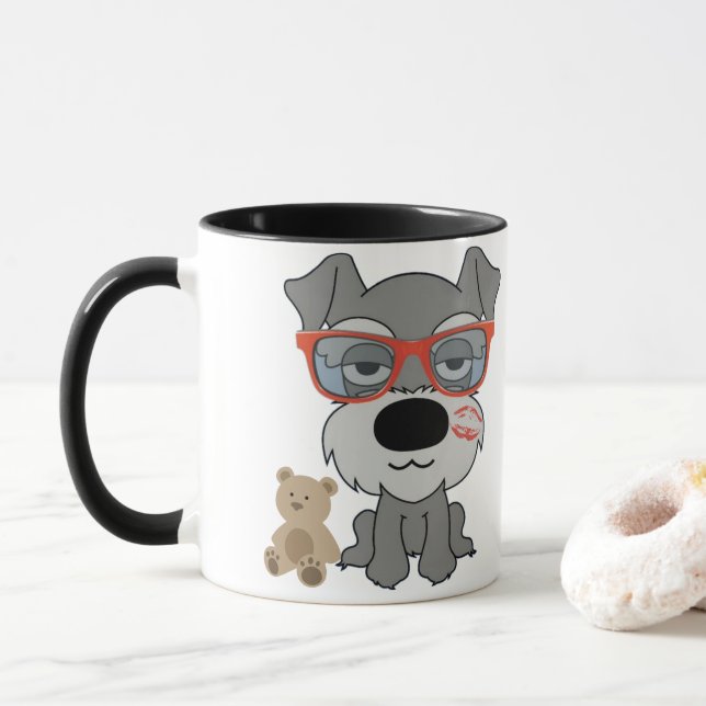 Schnauzer Coffee Mug (With Donut)