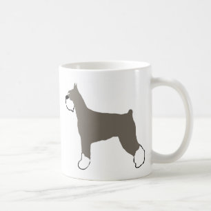 schnauzer colour silhouette coffee mug