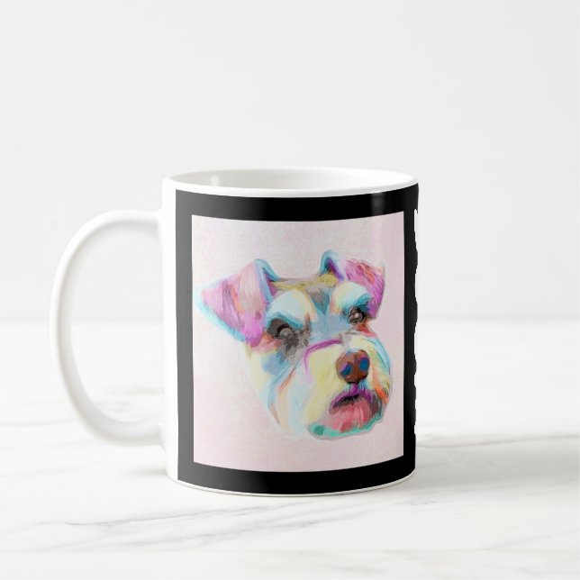 Schnauzer Colourful Coffee Mug (Left)