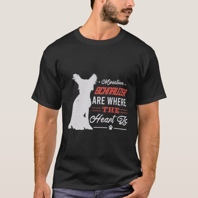 Schnauzer Cool Dog Owner Gag Gift T-Shirt (Front)