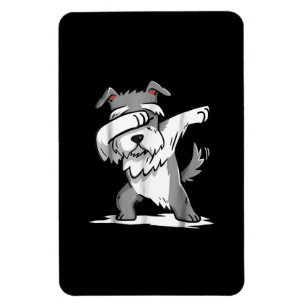 Schnauzer Cute Dabbing Funny Dab Dance Gift Magnet