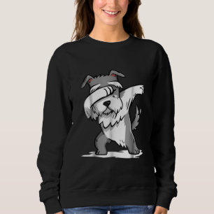 Schnauzer Cute Dabbing Funny Dab Dance Gift Sweatshirt