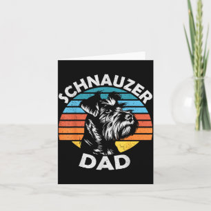 Schnauzer Dad Dog Pet Funny Fathers Day Vintage Card