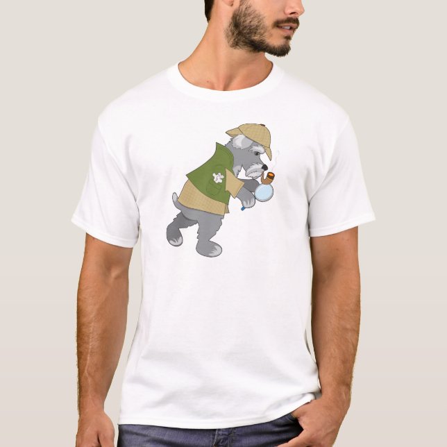 Schnauzer Detective T-Shirt (Front)
