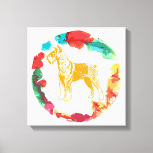 Schnauzer dog canvas print