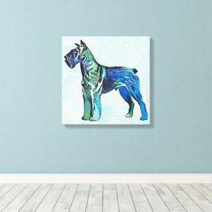 Schnauzer dog canvas print