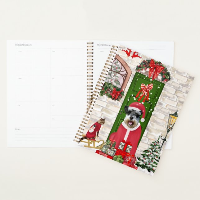 Schnauzer Dog Christmas  Planner (Display)