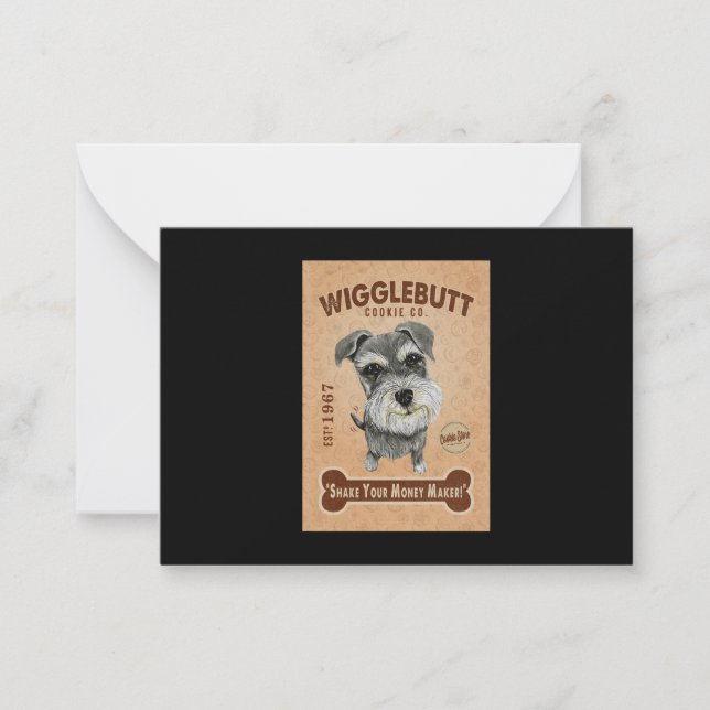 Schnauzer Dog Cookie Card (Front)