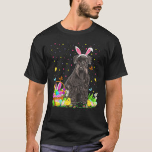 Schnauzer Dog Easter Egg Hunting Schnauzer Easter  T-Shirt