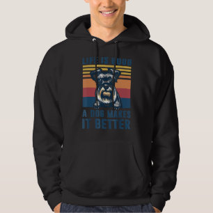 Schnauzer Dog Funny Schnauzer Dog Dad Mom Men Wom Hoodie