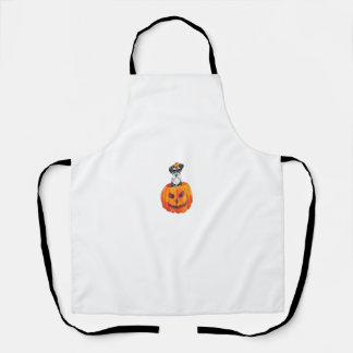 Schnauzer Dog Happy Halloween Pumpkin Apron