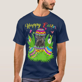 Schnauzer Dog Lover Floral Easter Egg Funny Schnau T-Shirt