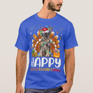 Schnauzer Dog Lover Halloween Christmas Happy Hall T-Shirt