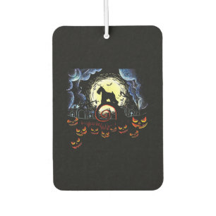 Schnauzer Dog & Moon Funny Halloween Costume gift Air Freshener