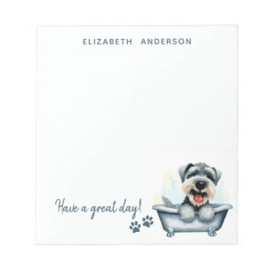 Schnauzer Dog Personalized Notepad