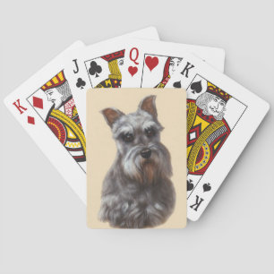 Schnauzer Dog Playing Cards
