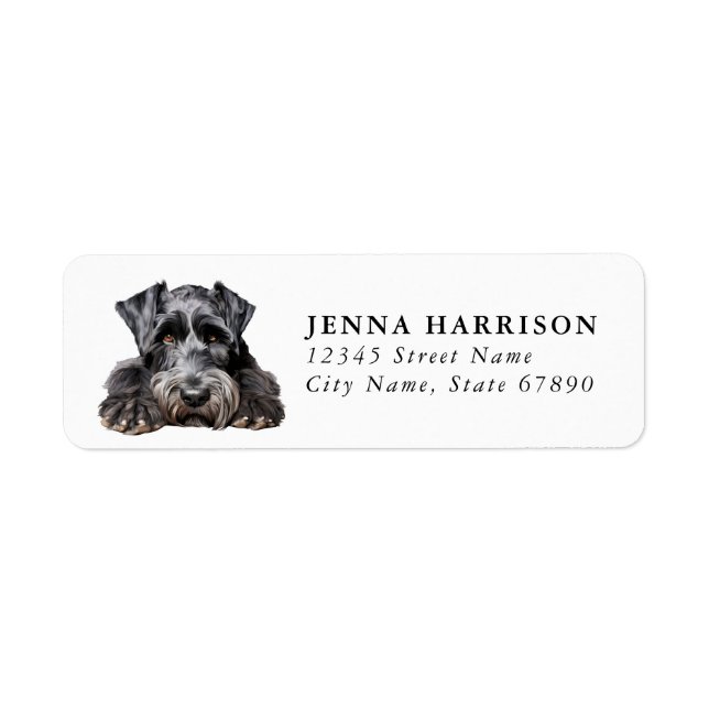 Schnauzer Dog Return Address Labels (Front)