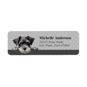 Schnauzer Dog Return Address Labels