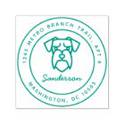Schnauzer Dog Return Address Stamp Self-Inking