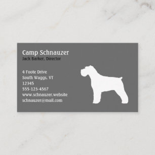 Schnauzer Dog Silhouette Business Card