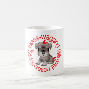 Schnauzer dog, sloppy kisses coffee mug