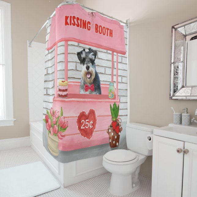Schnauzer Dog Valentine's Day Kissing Booth (In Situ)