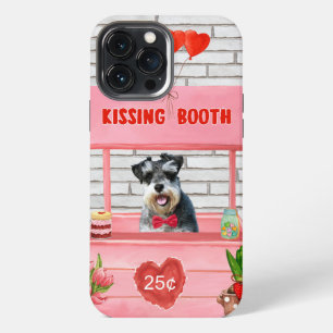 Schnauzer Dog Valentine's Day Kissing Booth iPhone 13 Pro Max Case