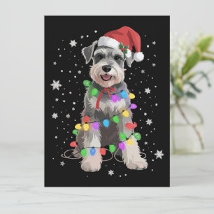 Schnauzer Dogs Tree Christmas Xmas Pet Animal Dog  Holiday Card