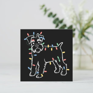 Schnauzer Dogs Tree Christmas Xmas Pet Animal Dog  Holiday Card