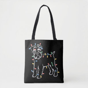Schnauzer Dogs Tree Christmas Xmas Pet Animal Dog  Tote Bag