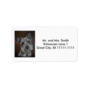 Schnauzer Étiquettes de adresse personnalisables n