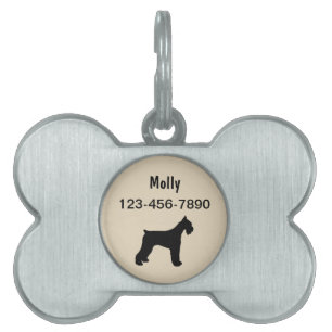 Schnauzer Family Pet Dog ID Tag