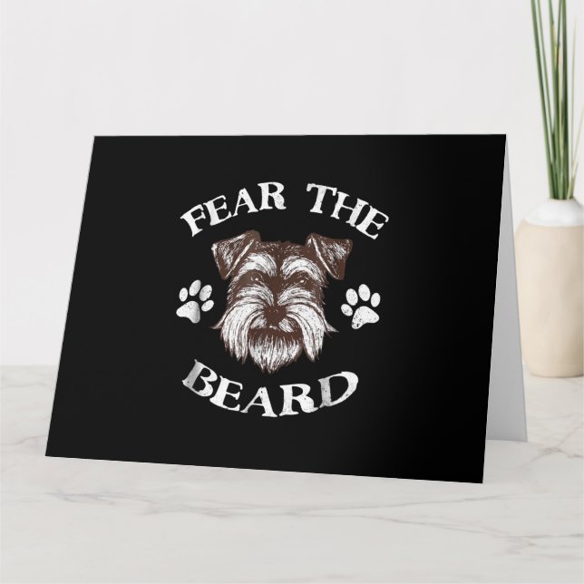 Schnauzer Fear Beard Card (Front)