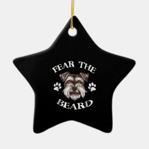 Schnauzer Fear Beard Ceramic Ornament