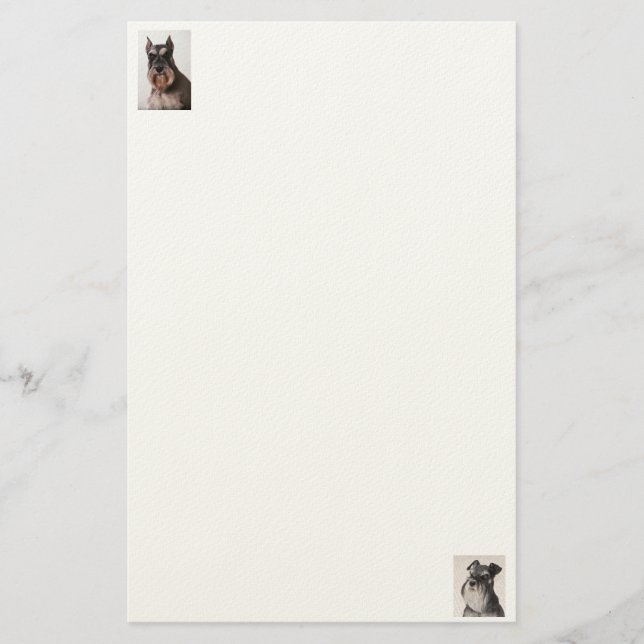 Schnauzer Felt Paper Stationary (Front)