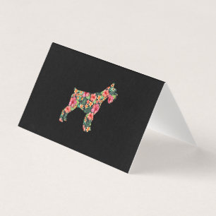 Schnauzer Flower Funny Dog Silhouette Floral Gifts