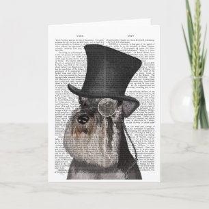 Schnauzer, Formal Hound and Hat Card