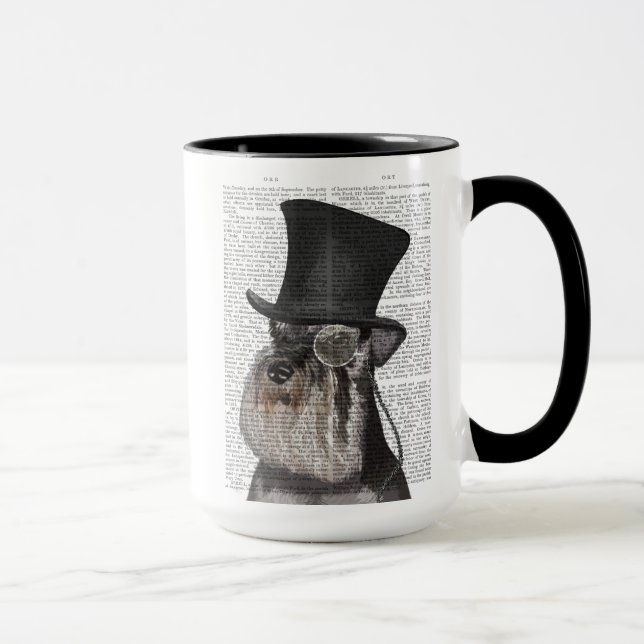 Schnauzer, Formal Hound and Hat Mug (Right)