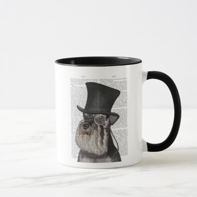 Schnauzer, Formal Hound and Hat Mug (Right)