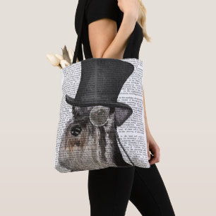 Schnauzer, Formal Hound and Hat Tote Bag